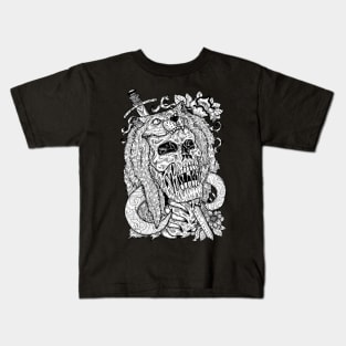 Mystic Skull (9) Hand Drawn Original Artwork. Kids T-Shirt